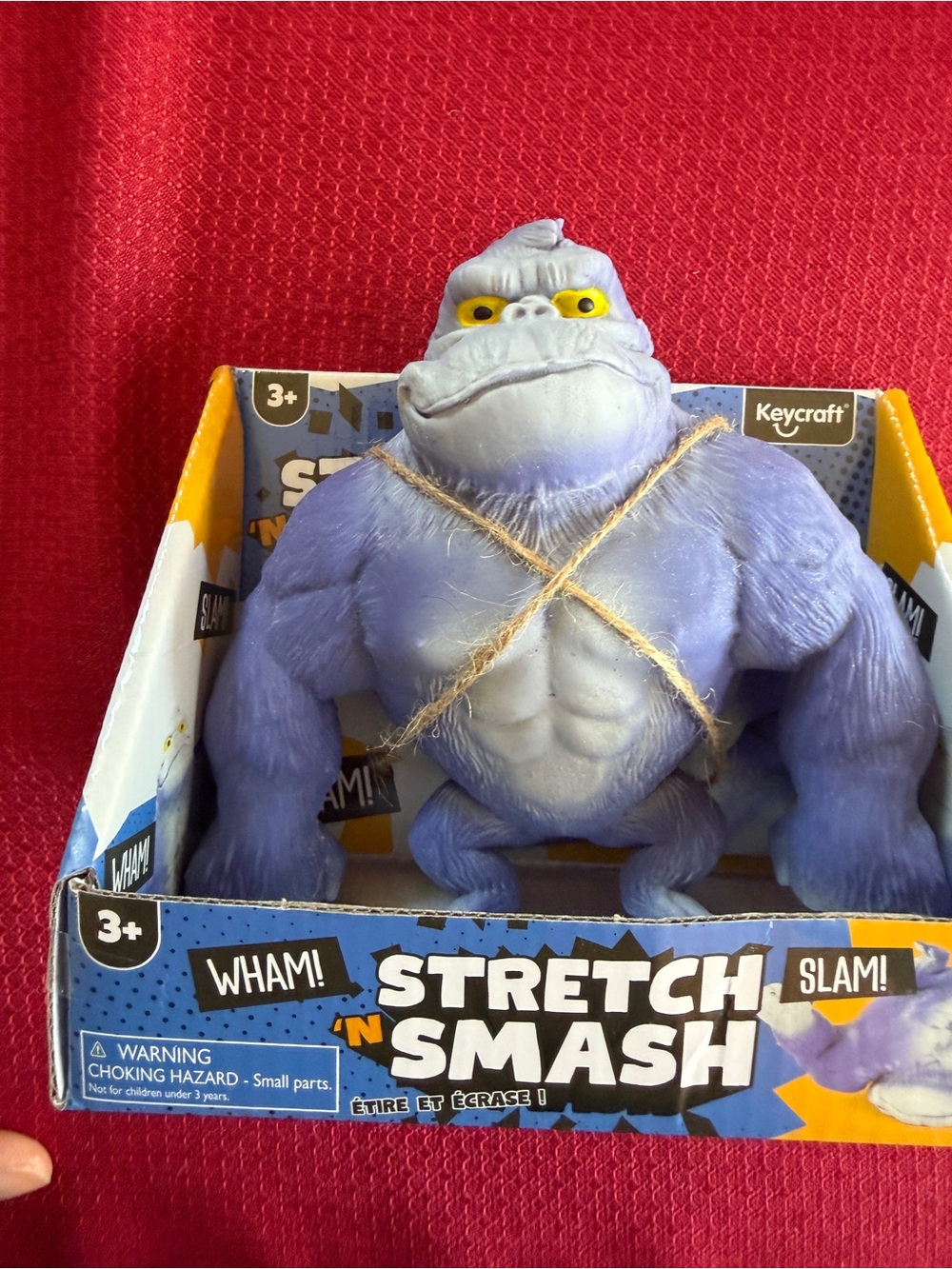 Squishy Stretch Smash Keycraft Blue/Purple Gorilla Stretchy Sensory Toy Monkey